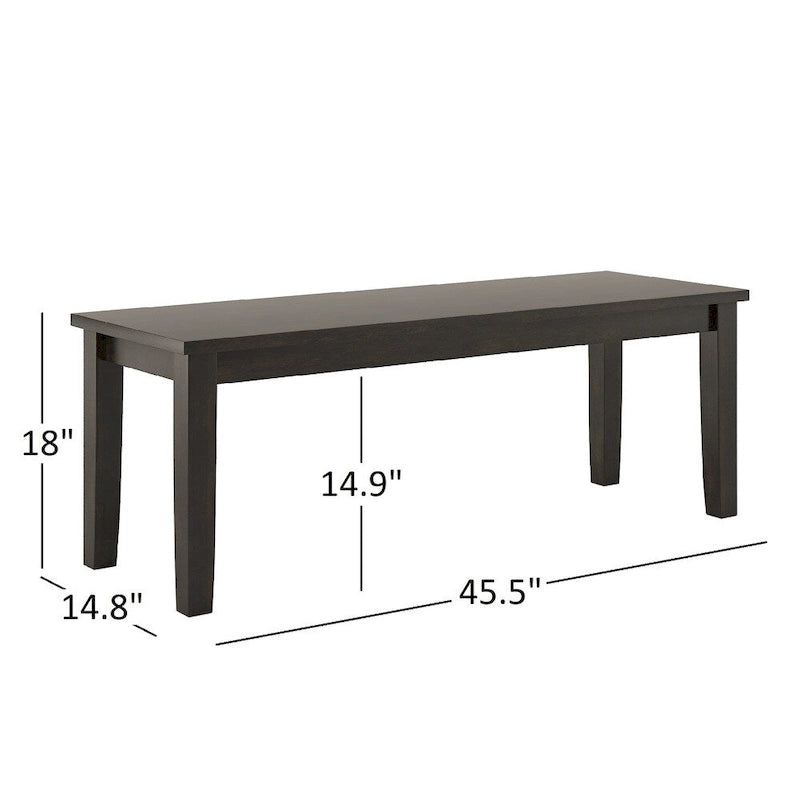 Wilmington II 60-Inch Rectangular Antique Black Dining Set by iNSPIRE Q Classic