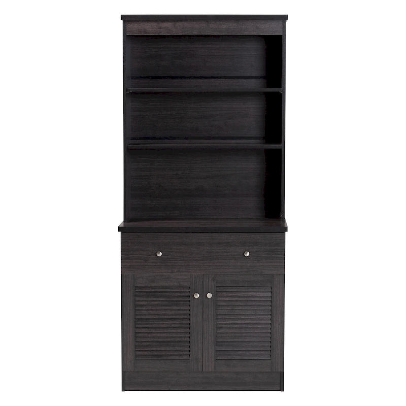 Traditional Dark Brown Wood Kitchen Storage by Baxton Studio