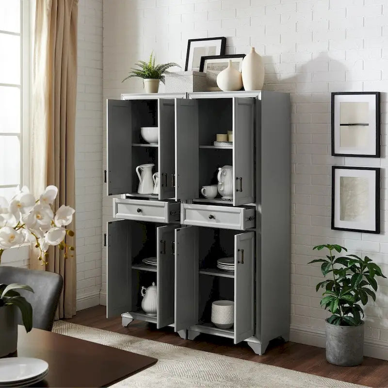 Crosley Tara 2Pc Pantry Set - 47.5W x 15D x 67.75H