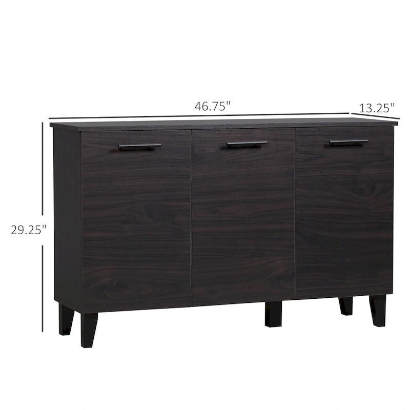 HOMCOM Kitchen Sideboard, Buffet Cabinet with Adjustable Shelf, Coffee Bar for Living Room, Dining Room