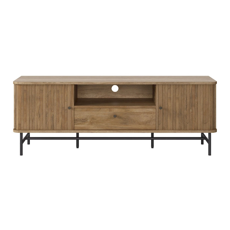 Hikari TV Stand with Slide Doors and Drawer for TVs up to 75 - 59 in width