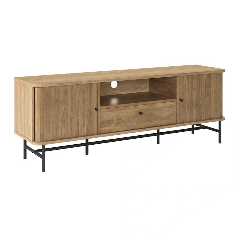 Hikari TV Stand with Slide Doors and Drawer for TVs up to 75 - 59 in width