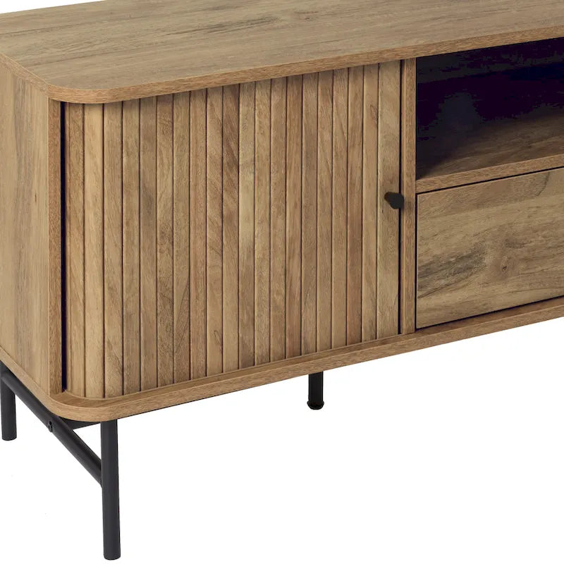 Hikari TV Stand with Slide Doors and Drawer for TVs up to 75 - 59 in width