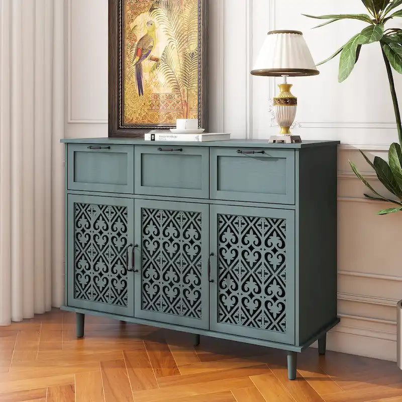 3 Door 3 Drawer Cabinet American Furniture Suitable for Living Room