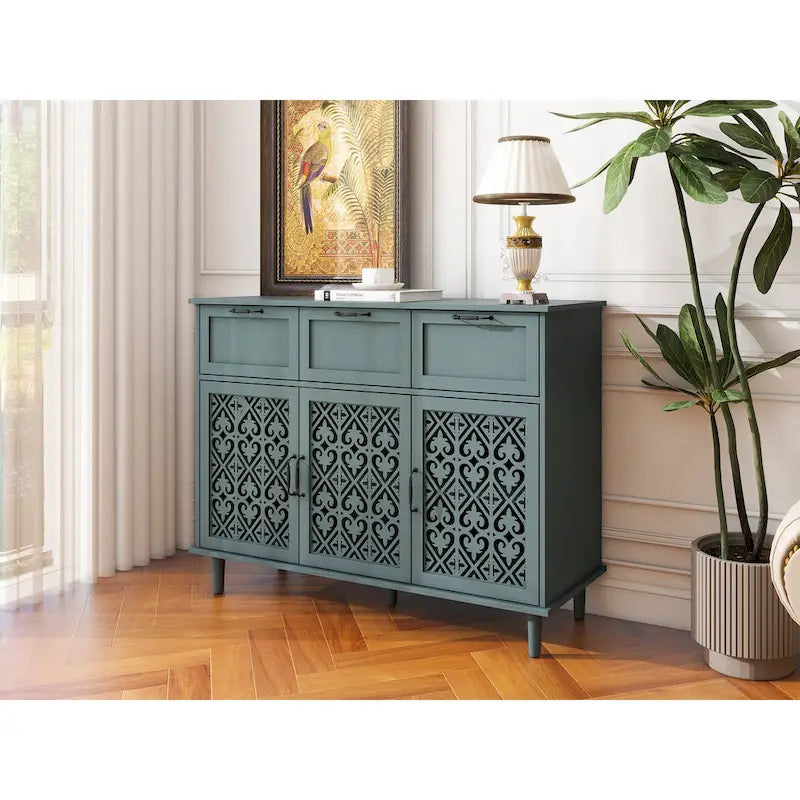 3 Door 3 Drawer Cabinet American Furniture Suitable for Living Room