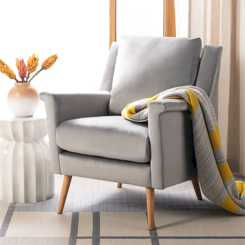 SAFAVIEH Anner Mid-Century Arm Chair - 28.7 x 28.4 x 33.9 - 29Wx28Dx34H