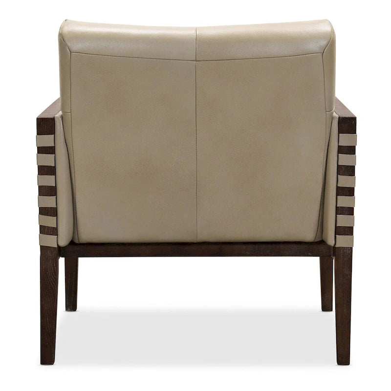 Hooker Furniture Carverdale 31 Wide Wood Framed Leather Upholstered