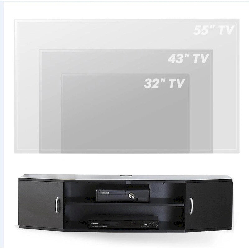 FITUEYES Wall Mounted TV Media Console Floating Desk Storage Hutch - 43.3