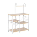 Kitchen Bakers Rack Utility Storage Shelf 4-Tier Shelf for Spice Rack Organizer Workstation with 10 Hooks
