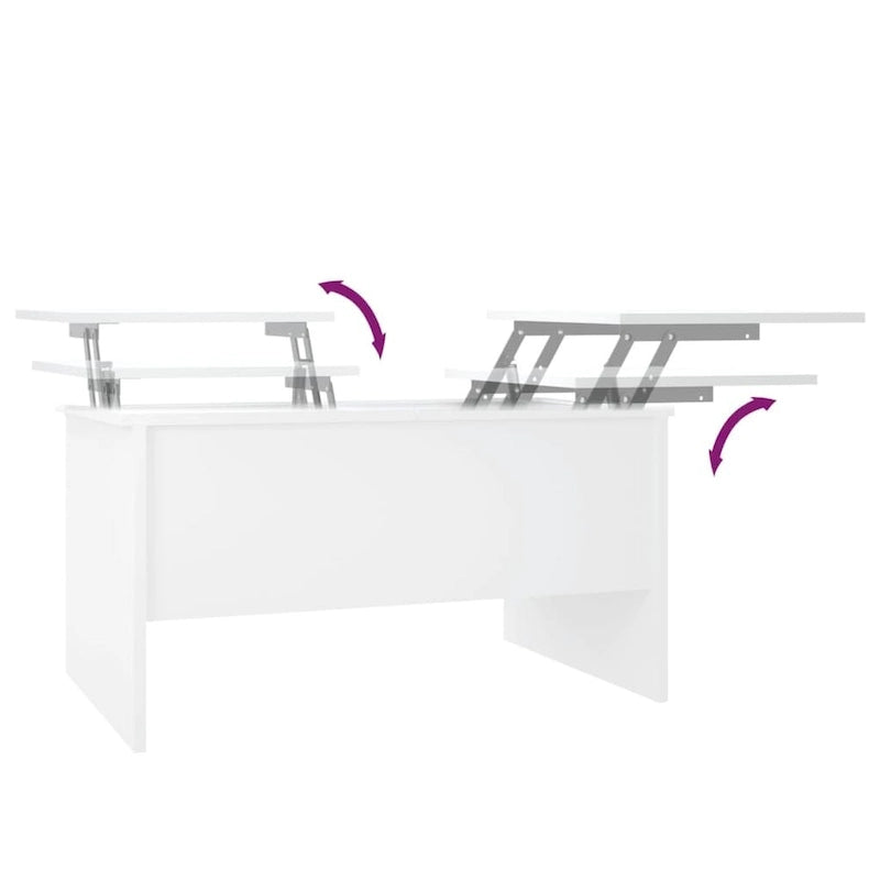 vidaXL Coffee Table Lift Top End Table Accent Side Sofa Table Engineered Wood - 31.5 x 19.7 x 16.7