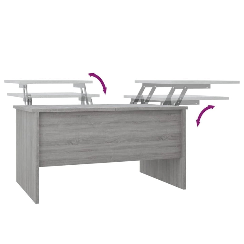 vidaXL Coffee Table Lift Top End Table Accent Side Sofa Table Engineered Wood - 31.5 x 19.7 x 16.7