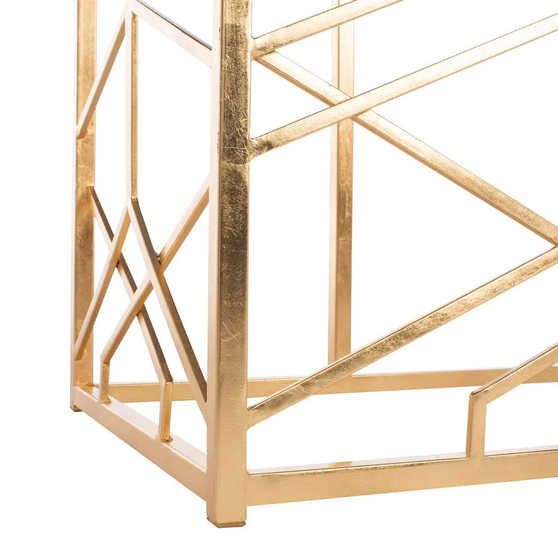 SAFAVIEH Couture Corrine Gold Leaf Console Table - 47 W x 15.5 L x 30 H - 47Wx16Dx30H