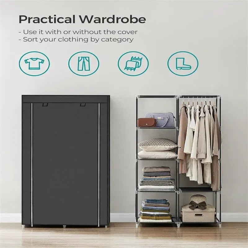 Clothes Storage Organizer with 6 Shelves - 17.7D x 34.6W x 66.1H