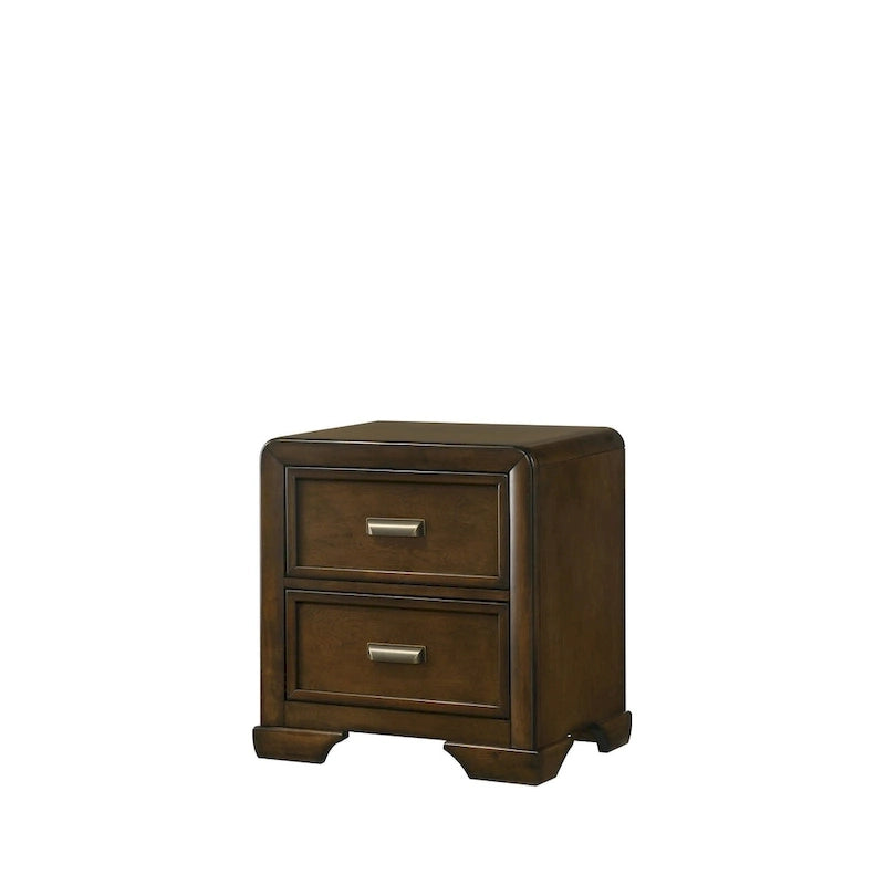Jimmy 4 Piece Brown Beige Upholstered Panel Bedroom Set