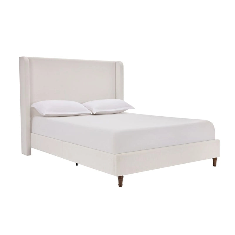 Tall Headboard Upholstered Bed Elegant Simplicity Bedroom Bed