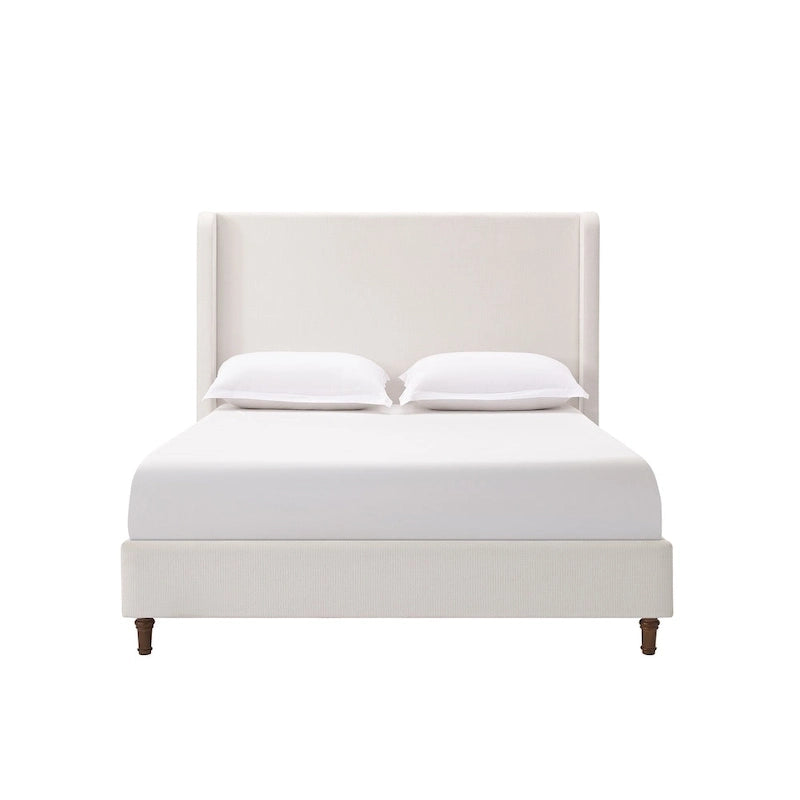 Tall Headboard Upholstered Bed Elegant Simplicity Bedroom Bed