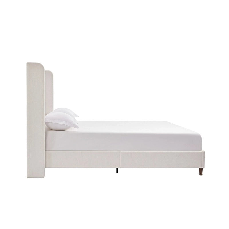 Tall Headboard Upholstered Bed Elegant Simplicity Bedroom Bed