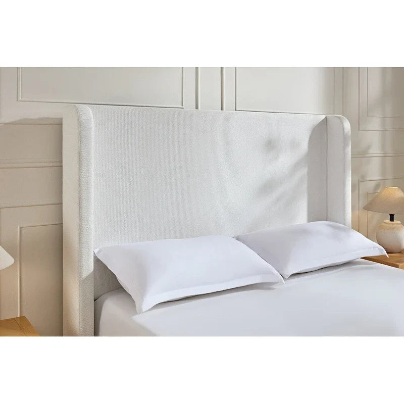 Tall Headboard Upholstered Bed Elegant Simplicity Bedroom Bed