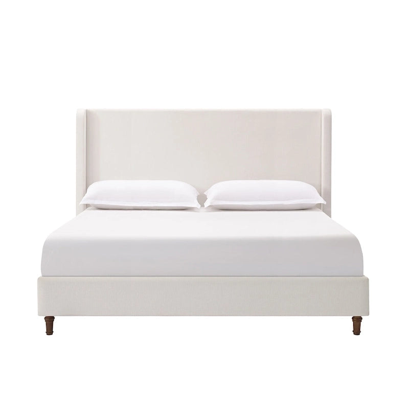 Tall Headboard Upholstered Bed Elegant Simplicity Bedroom Bed