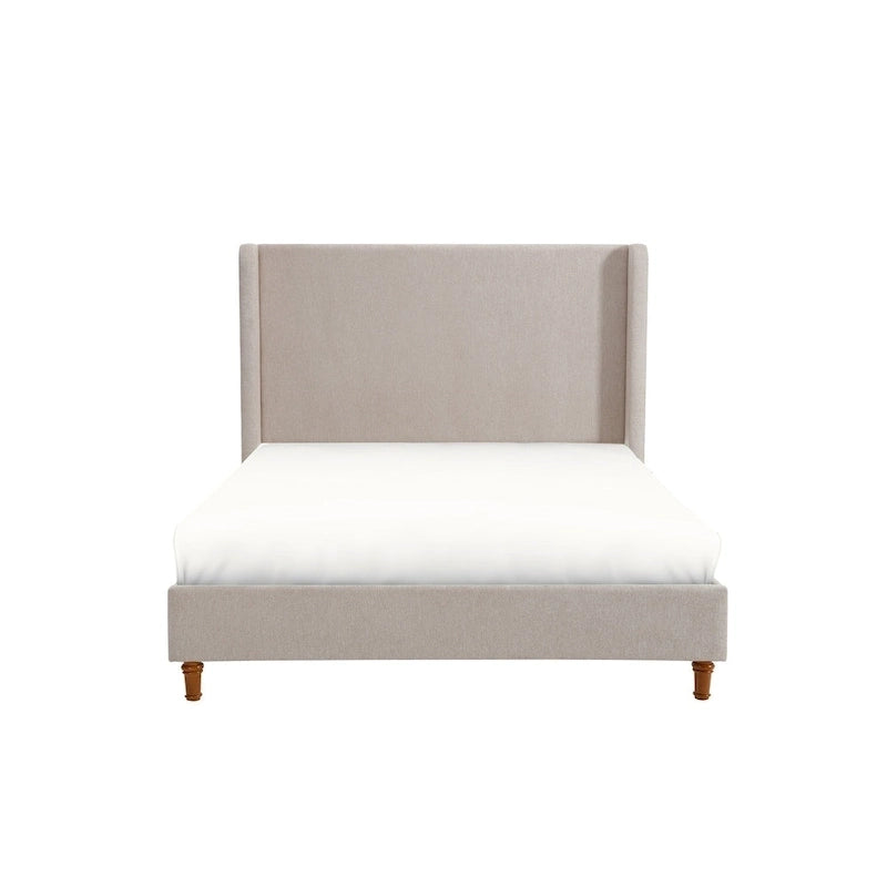 Tall Headboard Upholstered Bed Elegant Simplicity Bedroom Bed