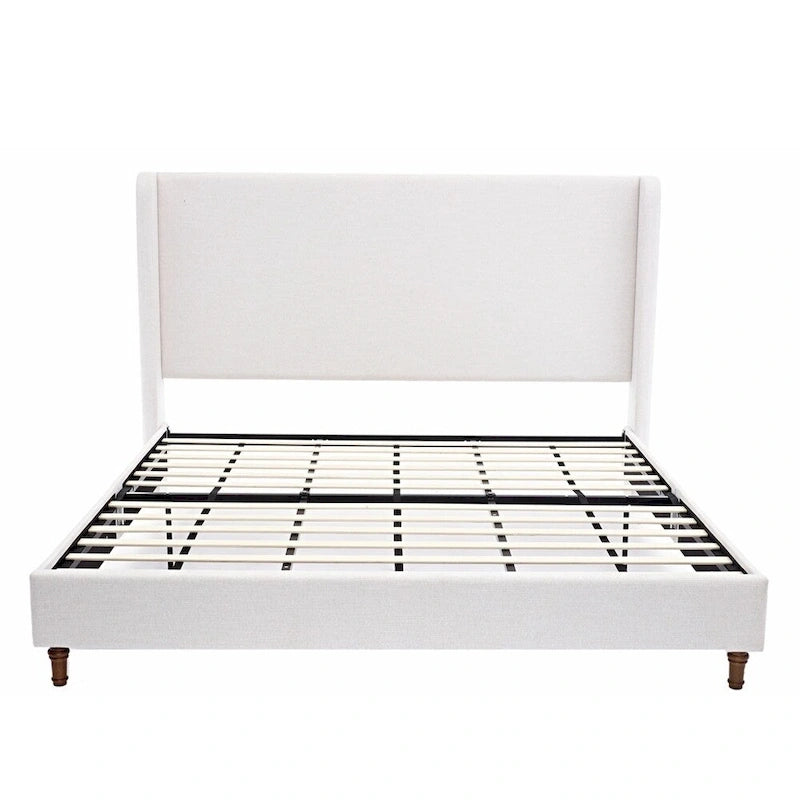 Tall Headboard Upholstered Bed Elegant Simplicity Bedroom Bed