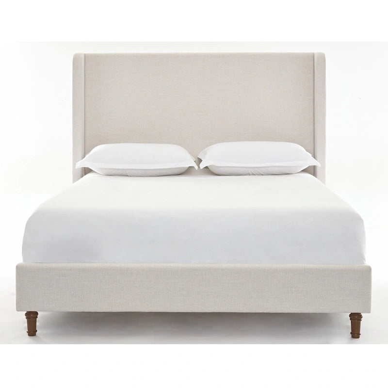 Tall Headboard Upholstered Bed Elegant Simplicity Bedroom Bed