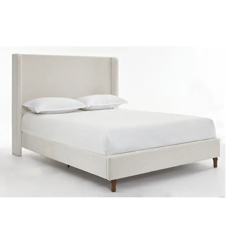 Tall Headboard Upholstered Bed Elegant Simplicity Bedroom Bed