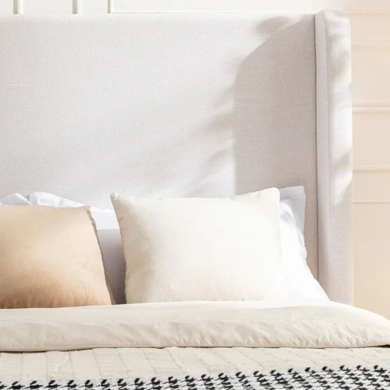 Tall Headboard Upholstered Bed Elegant Simplicity Bedroom Bed