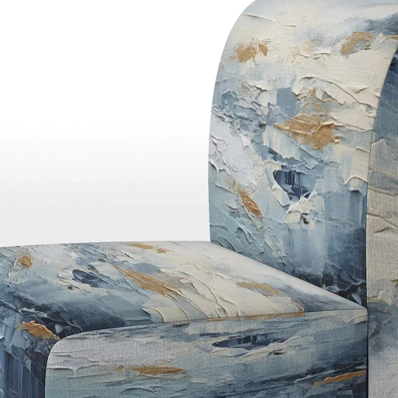 Designart Beach Scandinavian Solitude III Upholstered Abstract Accent Chair and Nautical & Coastal Arm Chair - Multiple Color