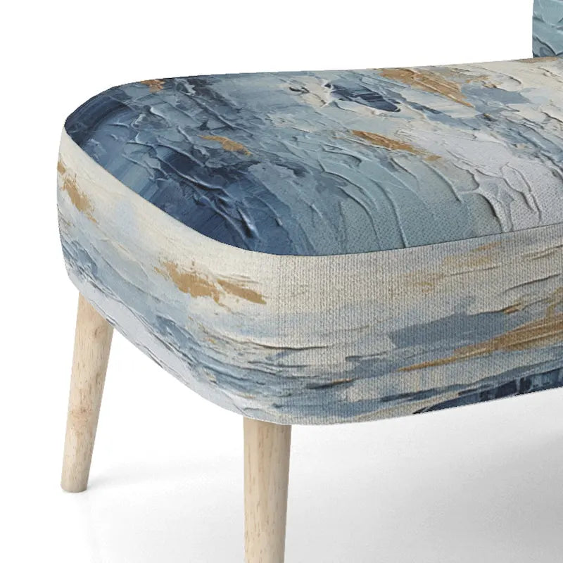 Designart Beach Scandinavian Solitude III Upholstered Abstract Accent Chair and Nautical & Coastal Arm Chair - Multiple Color