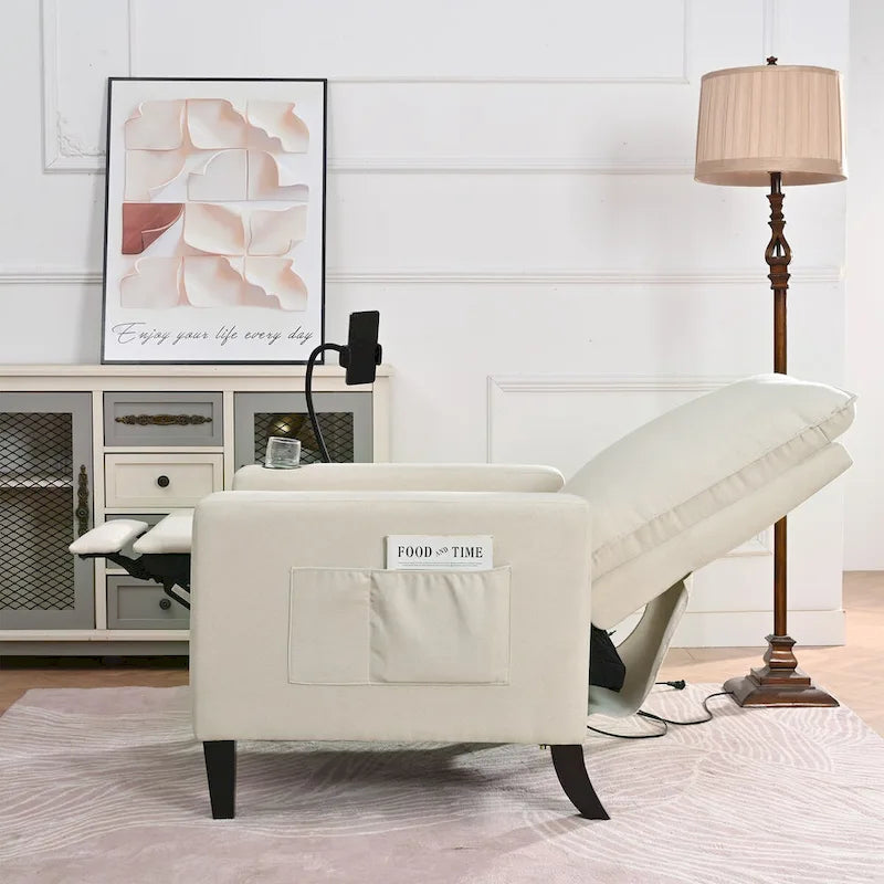 Recliner Chairs for Adults,Adjustable Recliner Sofa with Mobile Phone Holder & Cup Holder