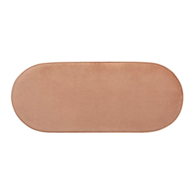Serena 38 Ruched Oval Storage Bench Ottoman