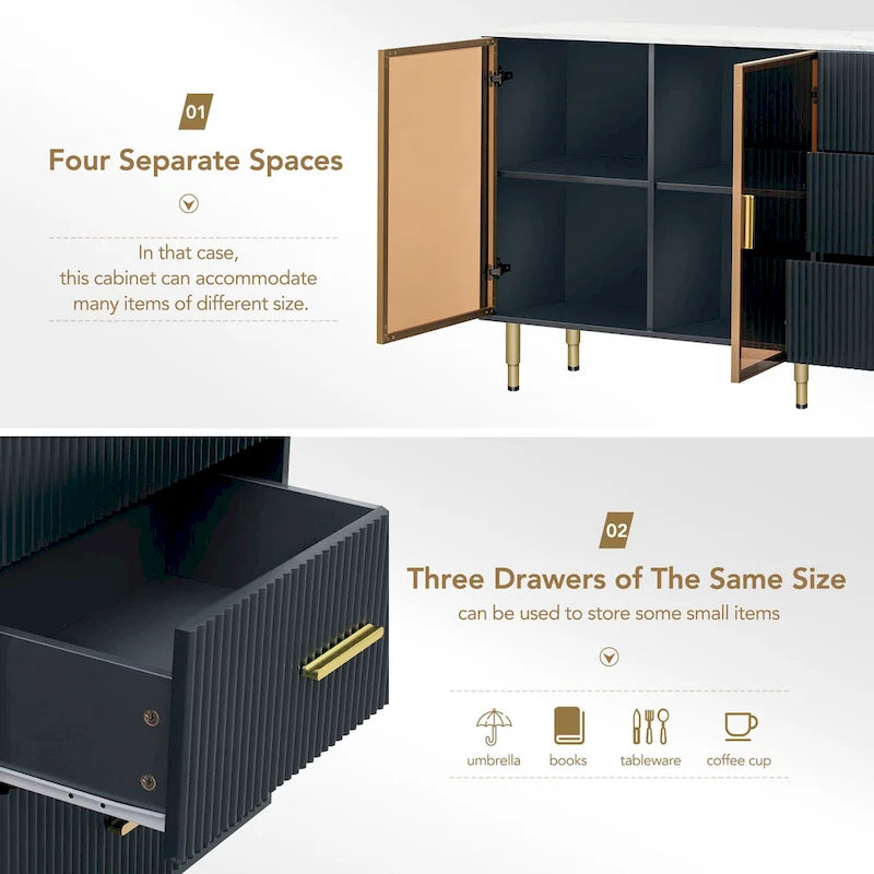 Modern Sideboard MDF Buffet Cabinet