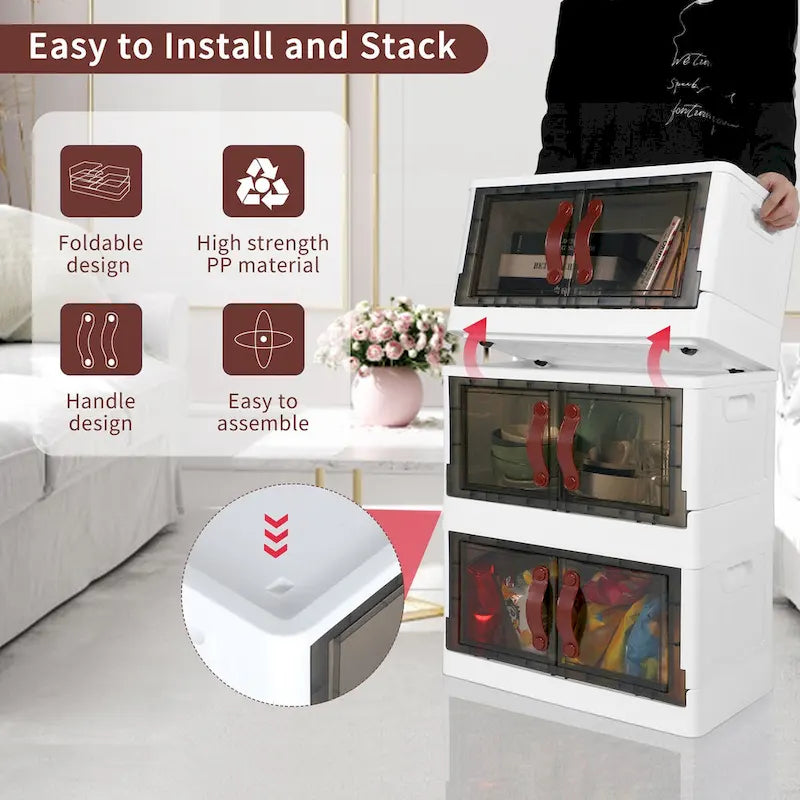 Plastic Storage Cabinet with Lids