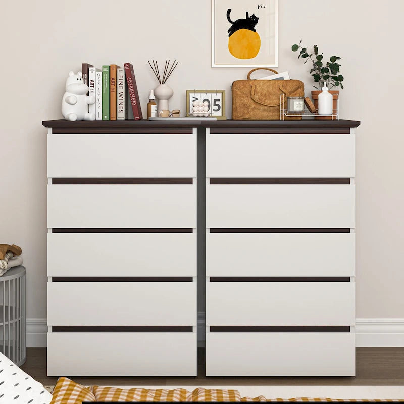 RR Tall White Dresser for Bedroom