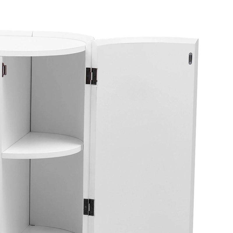 Modern Stylish Wooden Sideboard with Vertical Stripes Cabinet Doors