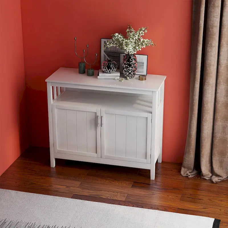 French Country Buffet Cabinets, Storage Cabinets with 2 Dividers