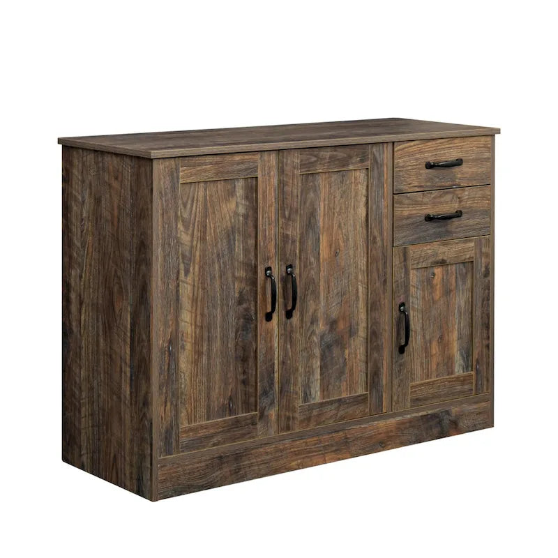 French Country Buffet Cabinets, Storage Cabinets with 2 Dividers