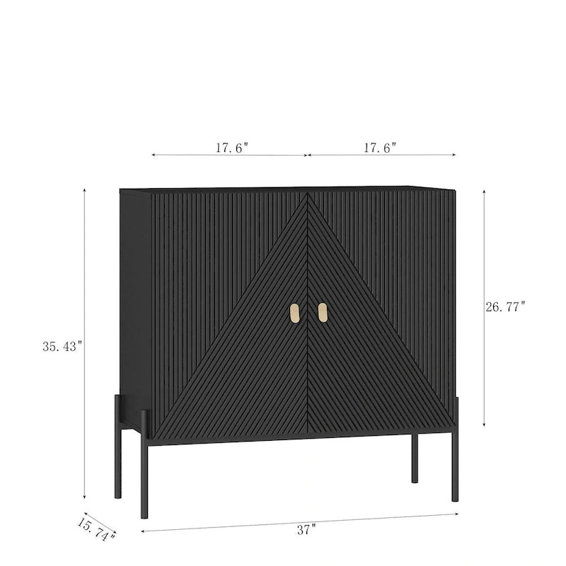 Sideboards Buffets Cabinet Home Coffee Bar Cabinet,with Drawers,2 Cabinets and 6-Bottle Wine Rack for Living Room(Black)