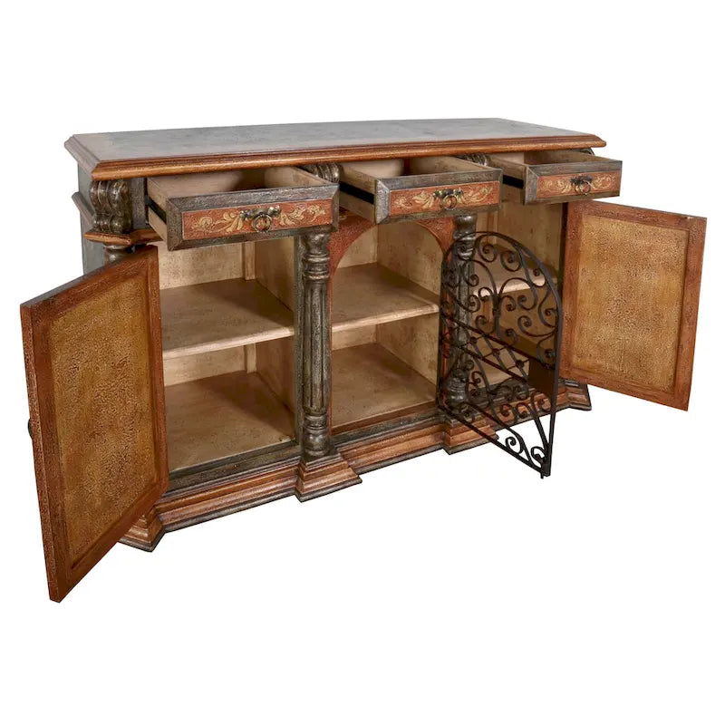 Peruvian Iron Scroll Buffet