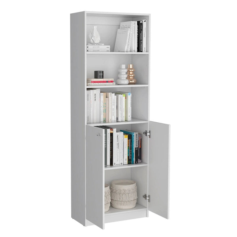Kenyon 74 Wide 5-Shelf Double Cabinet Bookcase Set of 3