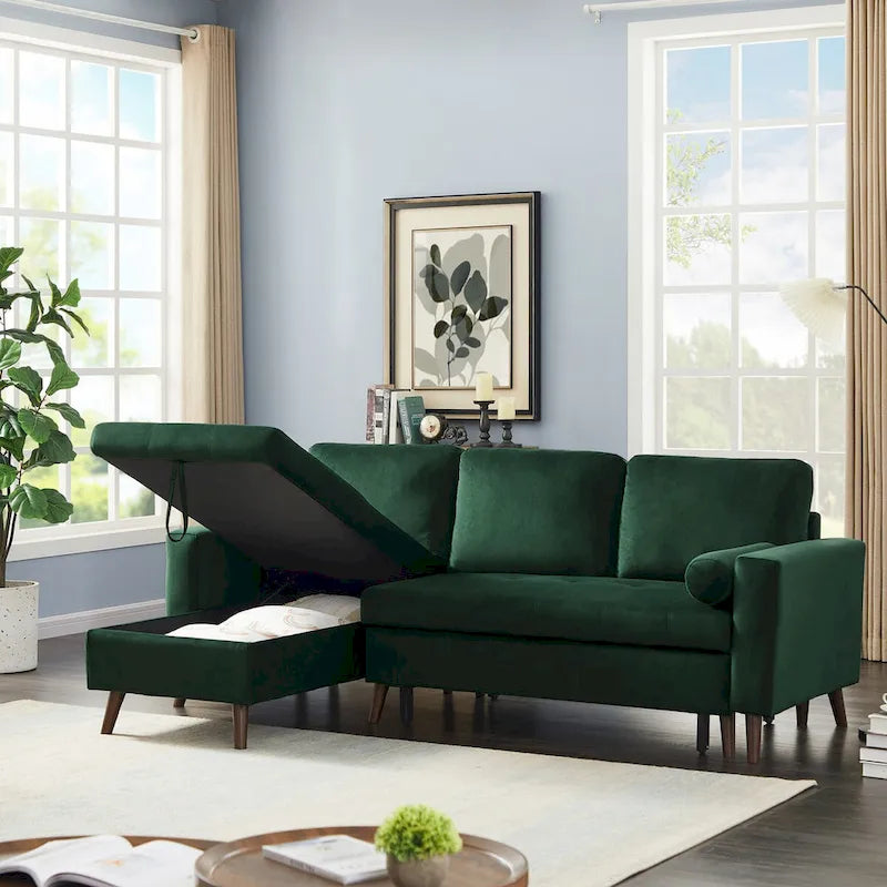 Corner sofa-bed with Storage Chaise Left/Right Handed Chaise