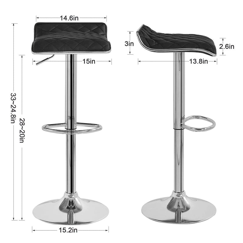Javlergo 3-Piece Console Table and Stool Set, 39.4 Sofa Table with USB Charging Station and 2 Adjustable Swivel Chairs