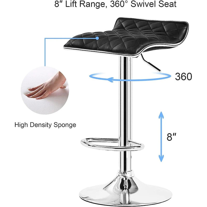 Javlergo 3-Piece Console Table and Stool Set, 39.4 Sofa Table with USB Charging Station and 2 Adjustable Swivel Chairs