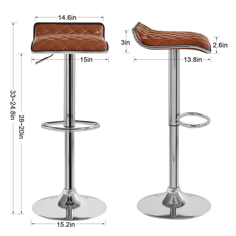 Javlergo 3-Piece Console Table and Stool Set, 39.4 Sofa Table with USB Charging Station and 2 Adjustable Swivel Chairs