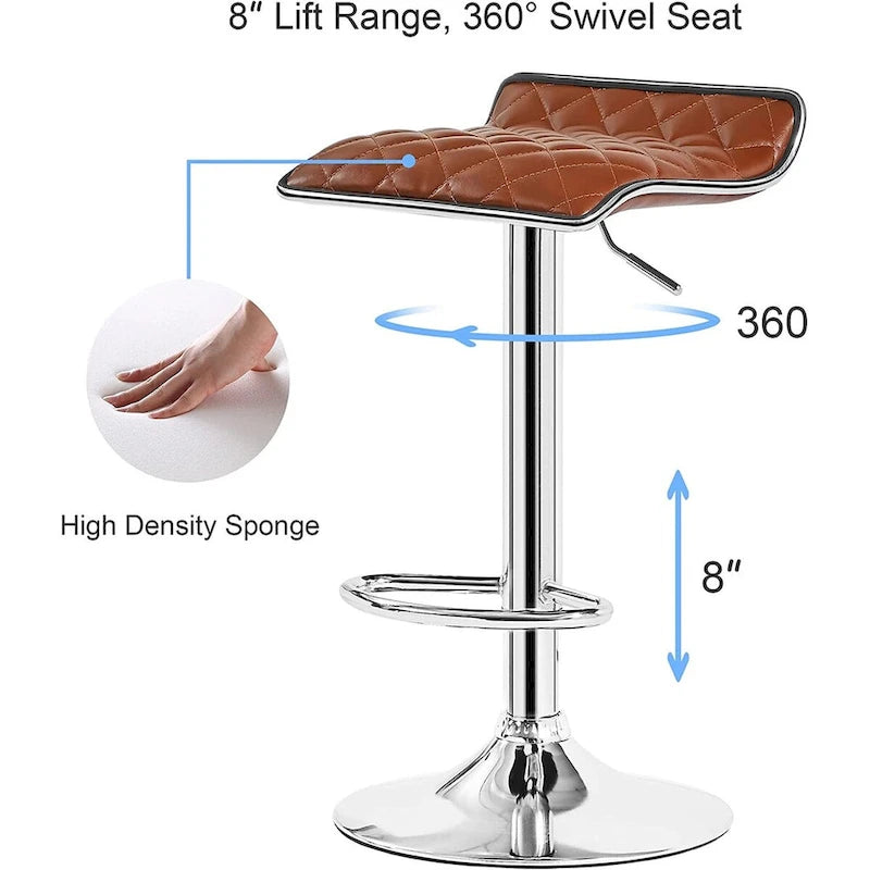 Javlergo 3-Piece Console Table and Stool Set, 39.4 Sofa Table with USB Charging Station and 2 Adjustable Swivel Chairs