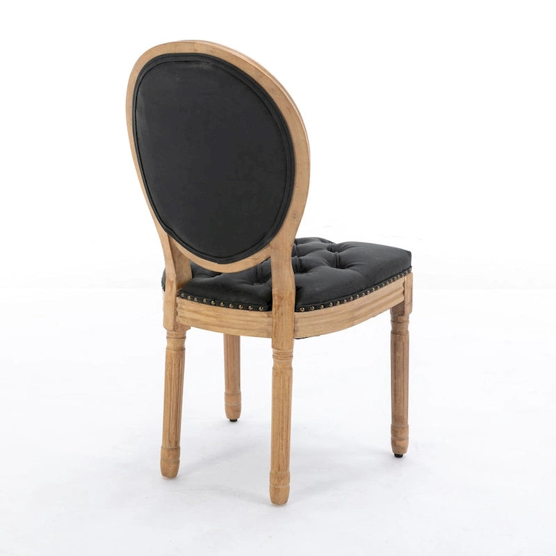 Set of 2 French Style Solid Wood Dining Chair with Nailhead