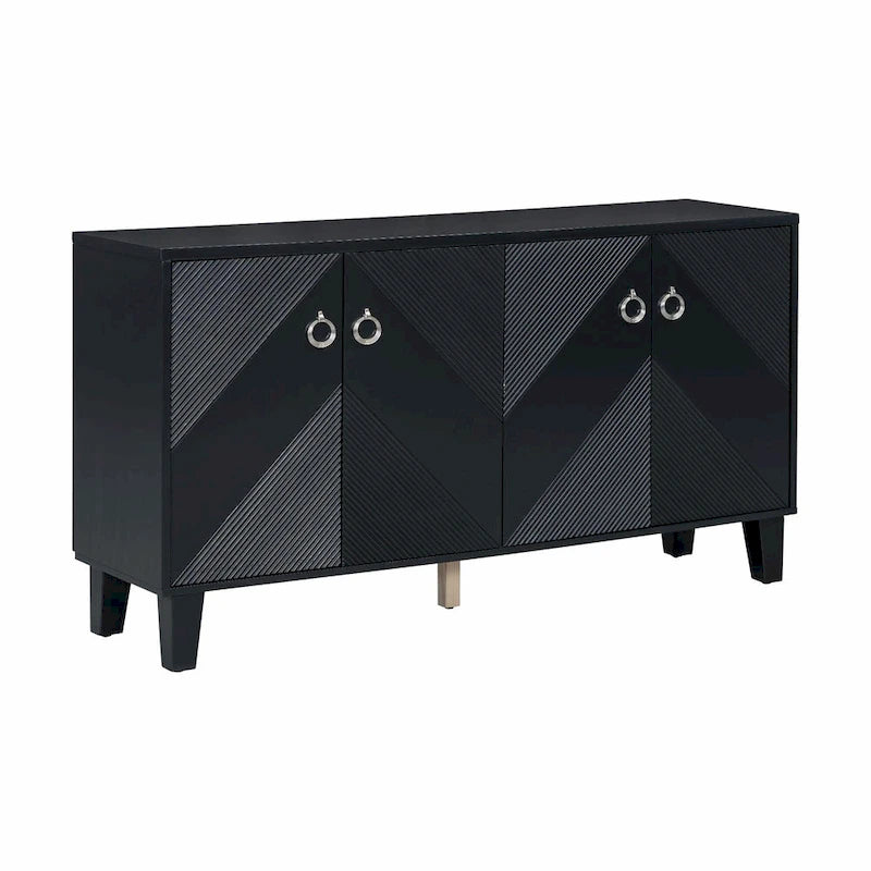 Light Luxury Cabinet with Geometric Patterns