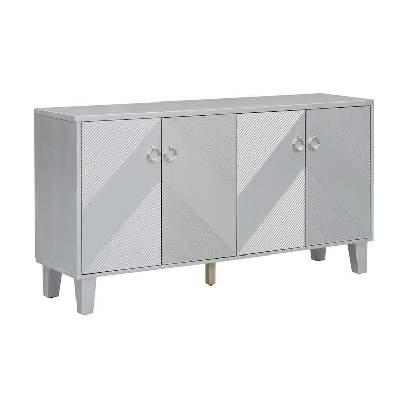 Light Luxury Cabinet with Geometric Patterns