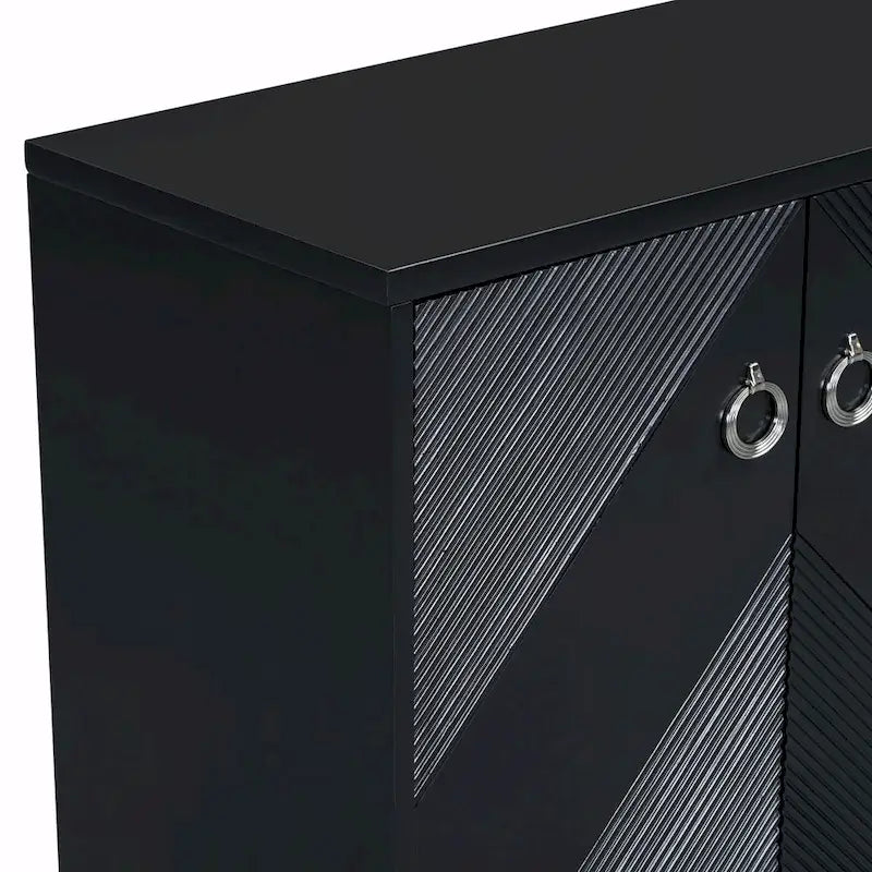 Light Luxury Cabinet with Geometric Patterns